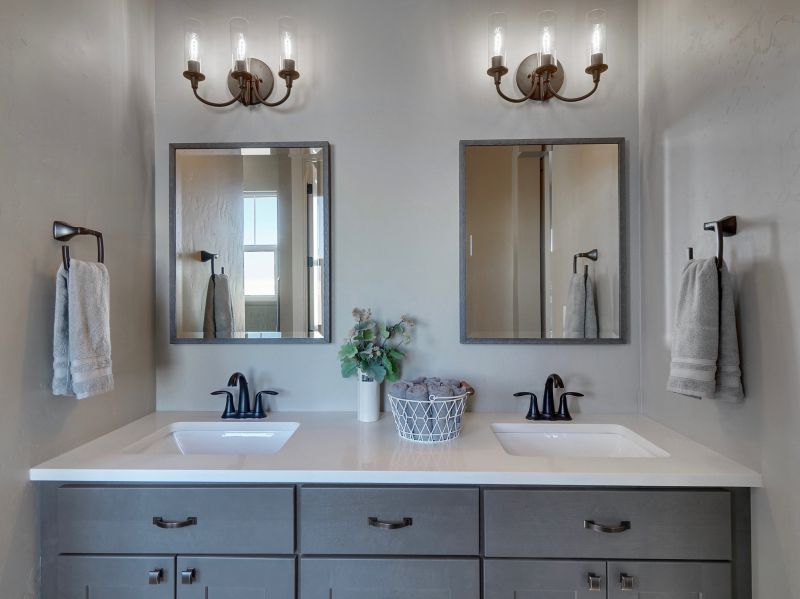 Double Vanity with Modern Fixtures